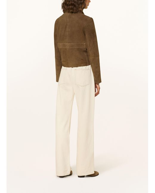 Ba&sh Brown Lederjacke MORFEO
