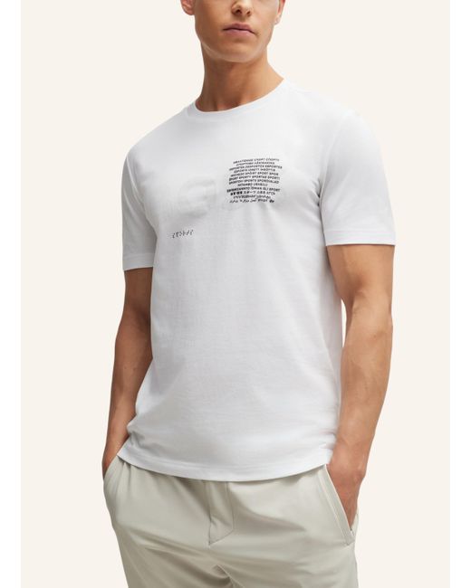 Boss T-Shirt TEE 3 Regular Fit in White für Herren