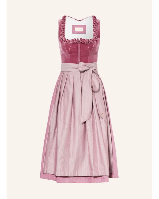 AlpenHERZ Pink Dirndl JOSEPHINE mit Rüschen und Samt