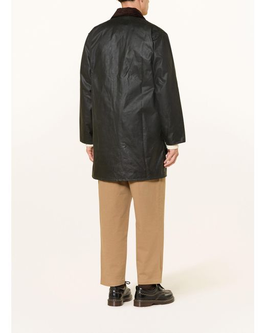 Barbour Fieldjacket BORDER WAX in Black für Herren