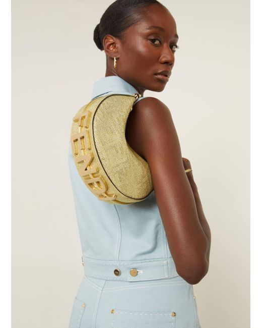 Fendi Natural Handtasche GRAPHY MINI mit Schmucksteinen