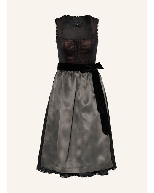 KINGA MATHE Black Dirndl PAMPLONA mit Glitzergarn