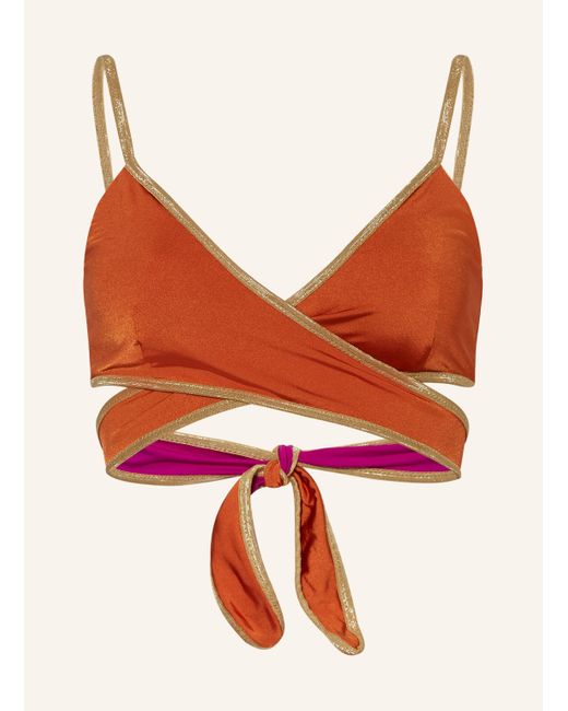 MYMARINI Orange Bustier-Bikini-Top SHINE zum Wenden