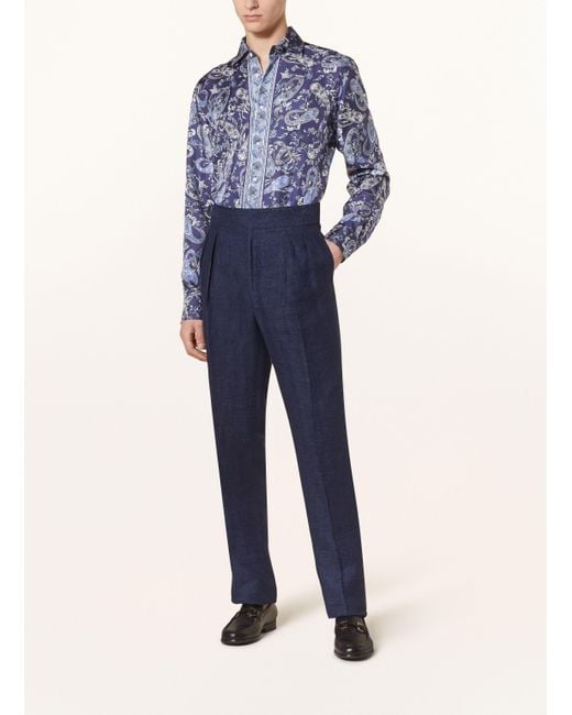 Ralph Lauren Purple Label Anzughose Regular Fit aus Leinen in Blue für Herren