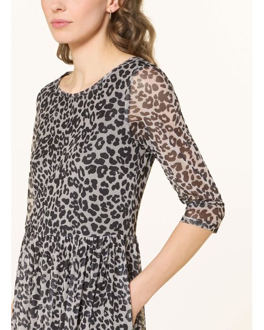 ROBE LÉGÈRE Multicolor Mesh-Kleid mit 3/4-Arm