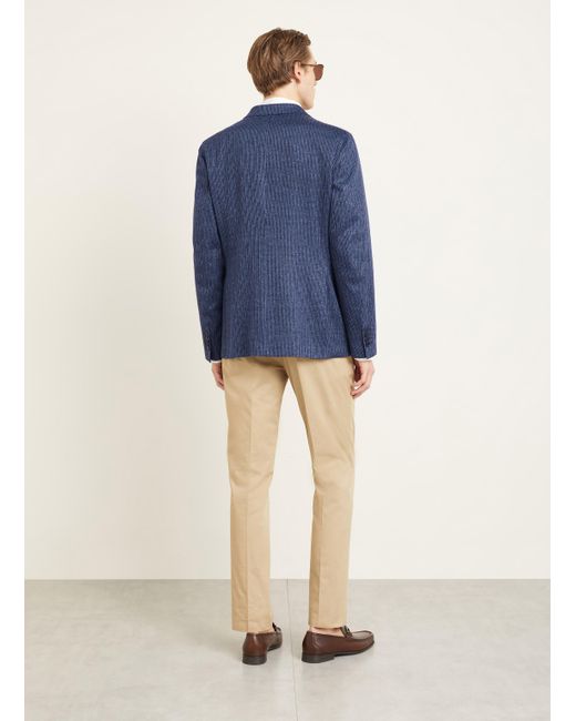 Etro Sakko Regular Fit mit Leinen in Blue für Herren