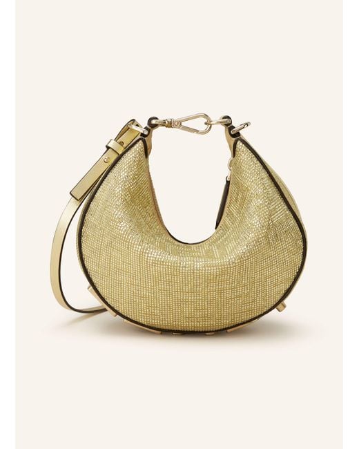 Fendi Natural Handtasche GRAPHY MINI mit Schmucksteinen