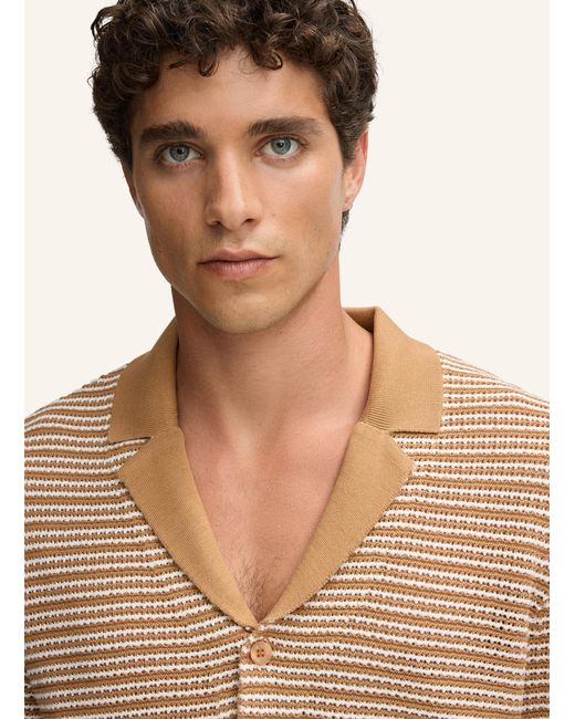 Strellson Strickhemd ADRIAN Slim Fit in Natural für Herren