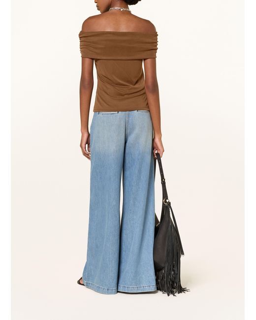 Ba&sh Brown Off-Shoulder-Top BENE