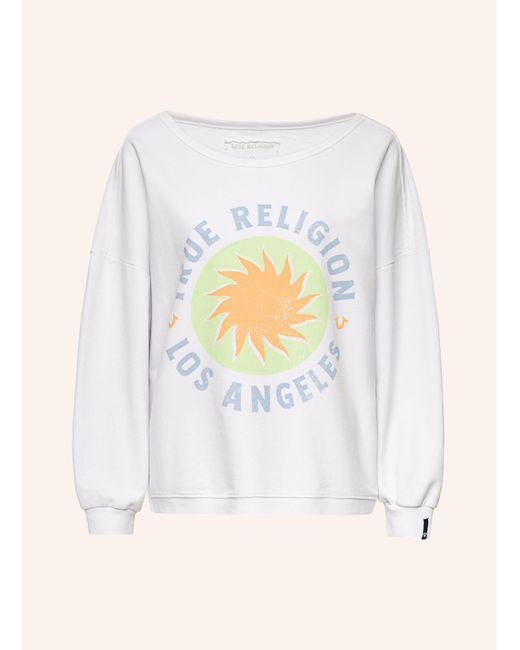 True Religion White Sweatshirt LOS ANGELES SUN
