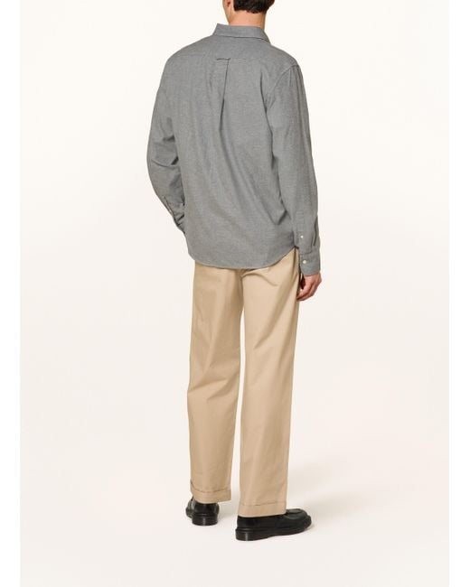 Gant Flanellhemd Regular Fit in Gray für Herren