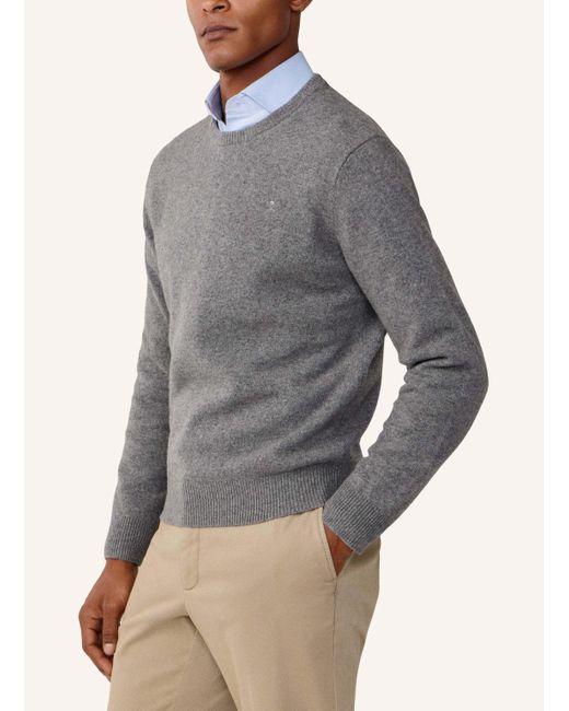 Hackett Pullover LAMBSWOOL CREW in Gray für Herren