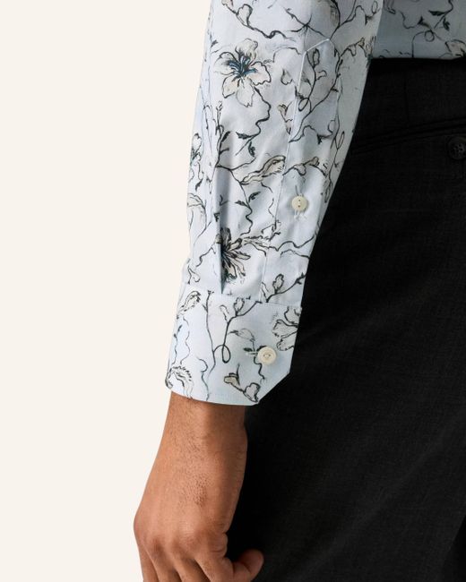 Eton of Sweden Geblümtes Signature-Twill-Hemd Slim Fit in Blue für Herren