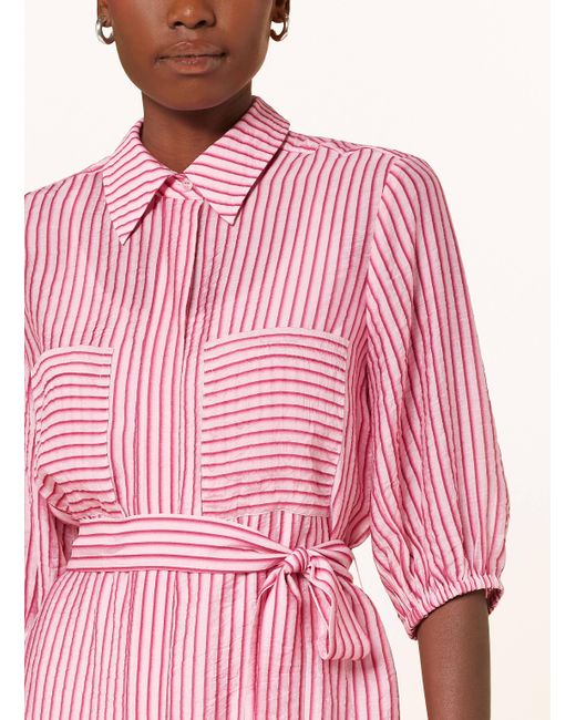 MARC AUREL Pink Hemdblusenkleid mit 3/4-Arm