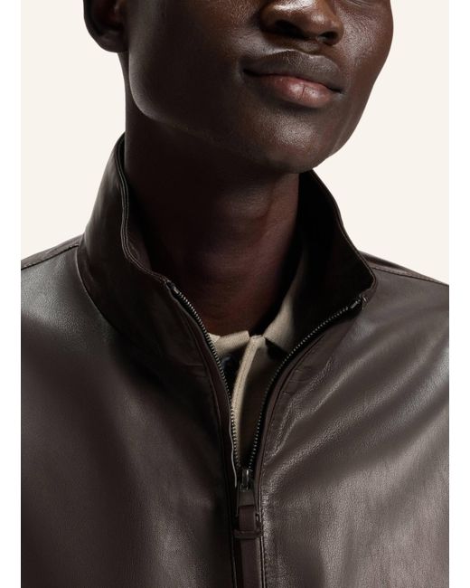 Boss Lederjacke L-MUBUK2 Regular Fit in Black für Herren