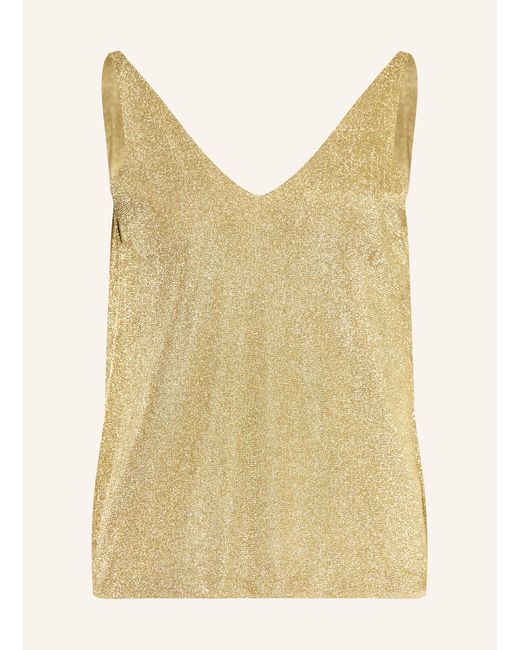 Ba&sh Yellow Stricktop ZUANI mit Glitzergarn