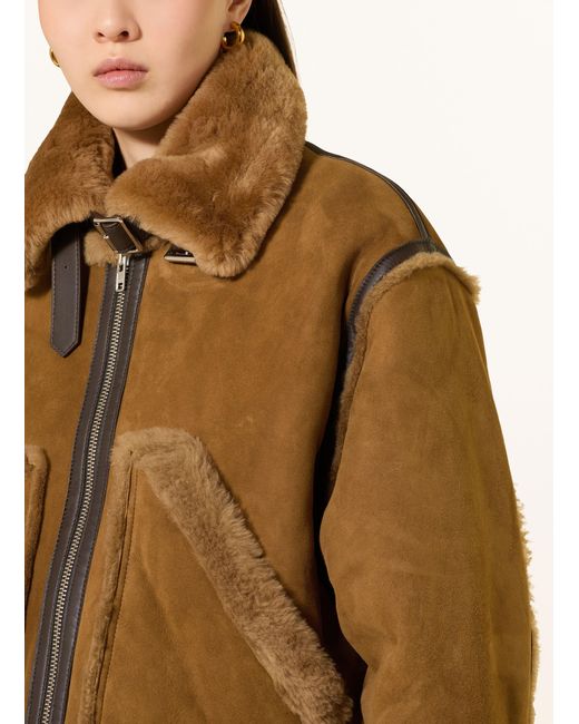 Ba&sh Natural Lederjacke DULI