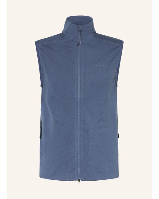 Knowledge Cotton Funktionsweste aus Merinowolle in Blue für Herren