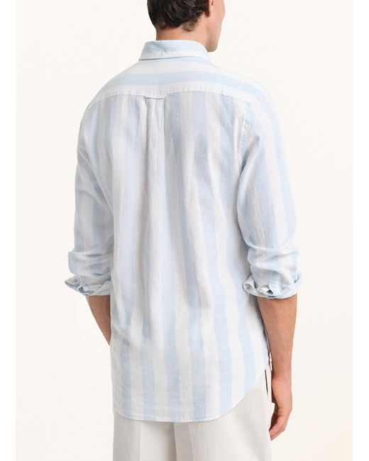 Gant Hemd Regular Fit mit Leinen in White für Herren