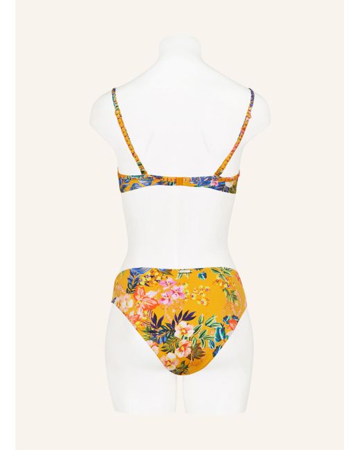 watercult Yellow Basic-Bikini-Hose SUNSET FLORALS