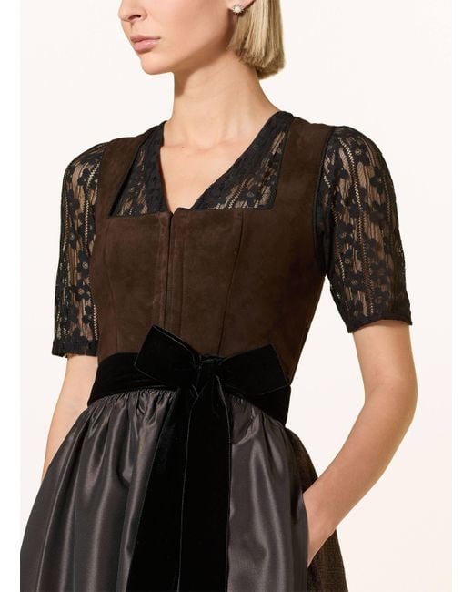 KINGA MATHE Black Dirndl LATINA mit Glitzergarn