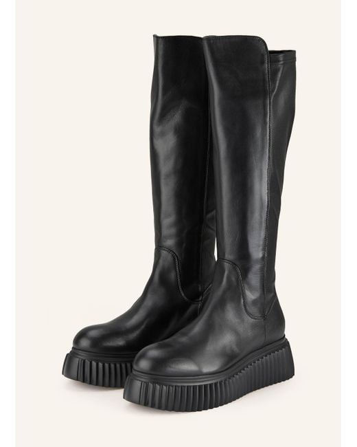 Agl Attilio Giusti Leombruni Black Plateau-Stiefel GLORIA
