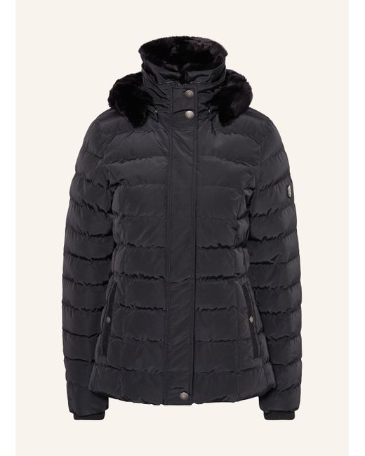 Wellensteyn Black Steppjacke SANTORIN SANT mit DUPONTTM SORONA®-Isolierung und abnehmbarem Kunstfell