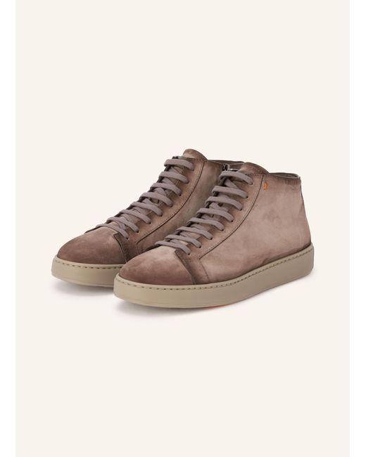 Santoni High-Top-Sneaker DUMP in Brown für Herren