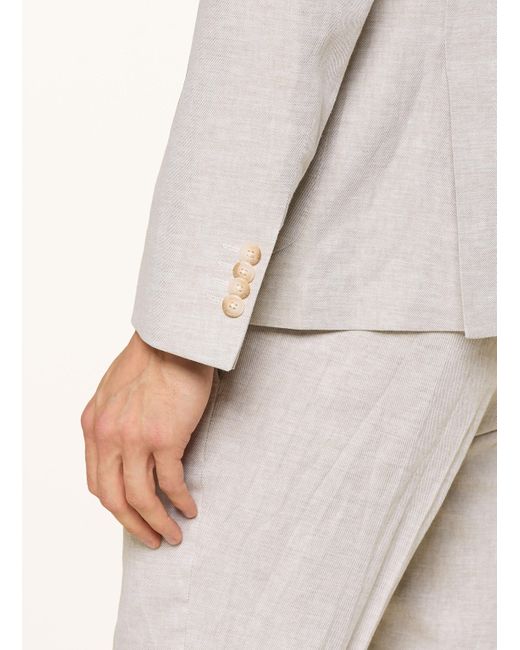 Sand Copenhagen Anzugsakko Slim Fit mit Leinen in White für Herren