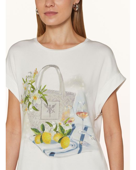 Monari Natural T-Shirt mit Schmucksteinen