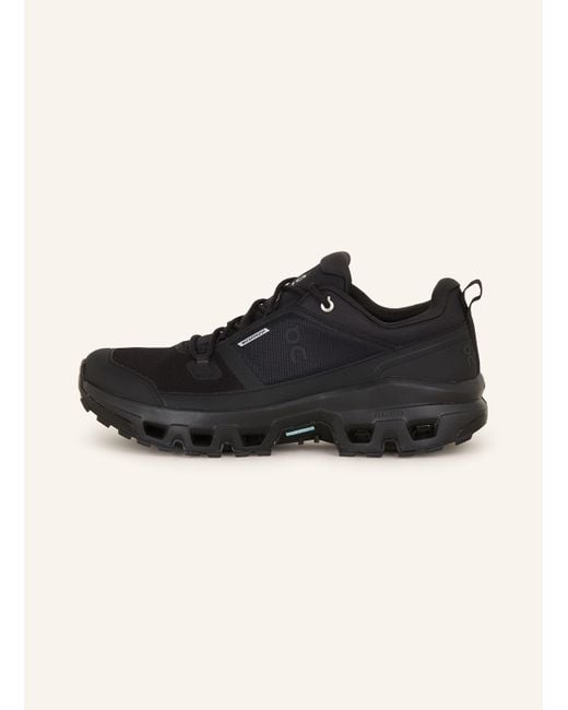 On Shoes Wanderschuhe CLOUDROCK LOW WP in Black für Herren