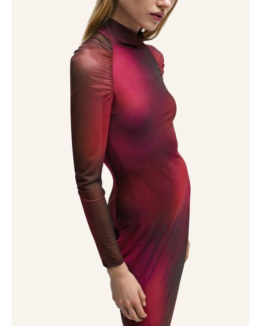 HUGO Red Jersey-Kleid NORTENSIS Slim Fit