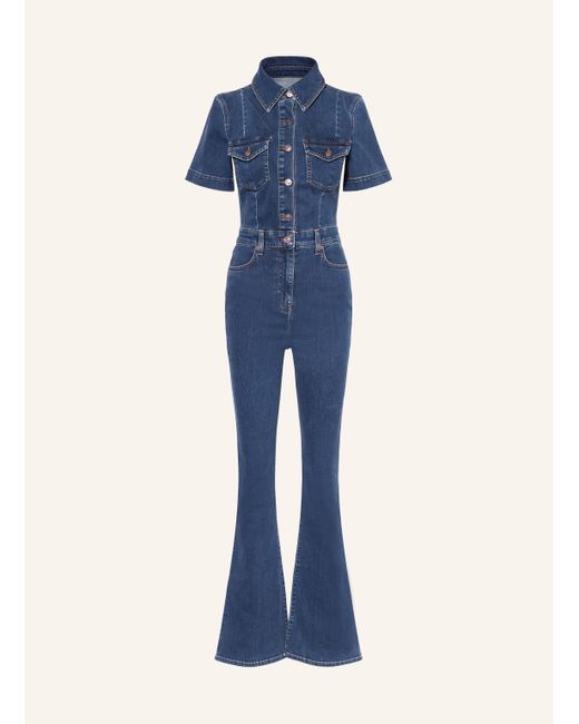 7 For All Mankind Blue Jeans-Jumpsuit