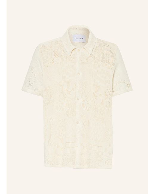 Les Deux Kurzarm-Hemd HECTOR Regular Fit in Natural für Herren