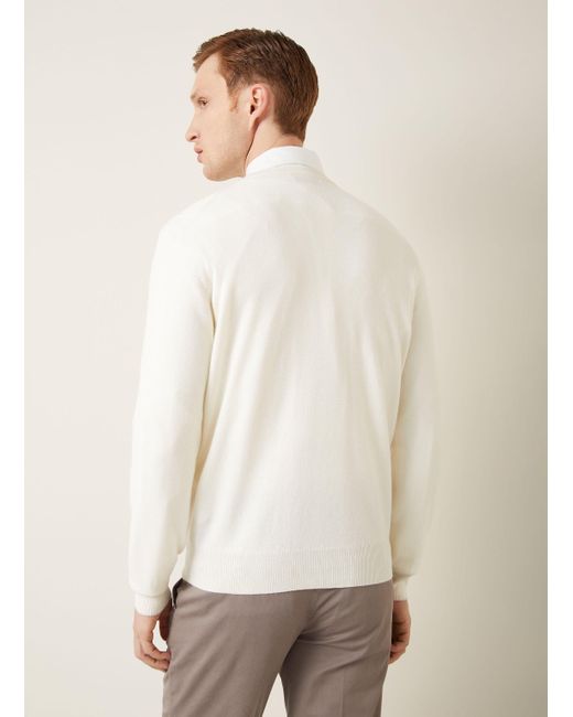 Brunello Cucinelli Cashmere-Pullover in Natural für Herren