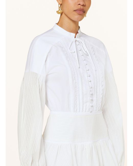 Sly010 White Kleid LILJA mit Lochspitze