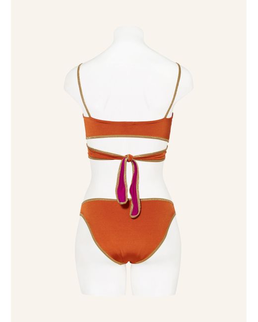 MYMARINI Orange Bustier-Bikini-Top SHINE zum Wenden