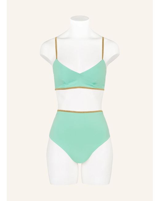 MYMARINI Green Bralette-Bikini-Top CLASSIC SHINE zum Wenden mit UV-Schutz 50+