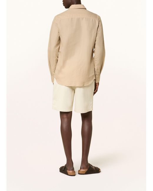 Calvin Klein Hemd Regular Fit mit Leinen in Natural für Herren