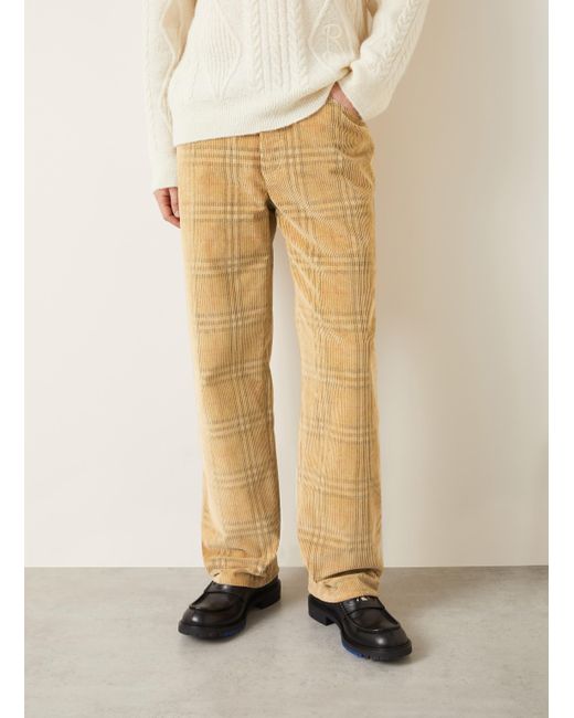 Burberry Cordhose Regular Fit in Natural für Herren