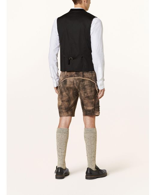 hammerschmid Trachtenweste MANUEL Extra Slim Fit in Black für Herren