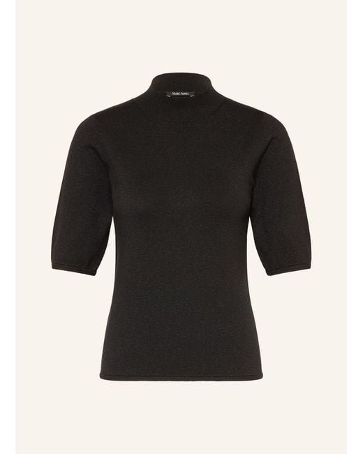 MARC AUREL Black Strickshirt mit Glitzergarn