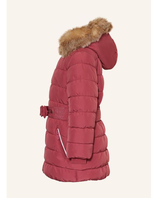 RED Steppmantel mit Kunstfell in Rot Lyst DE