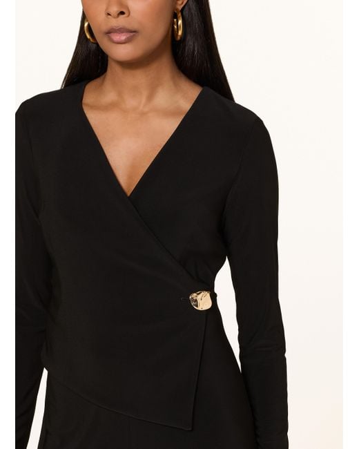 Joseph Ribkoff Black Jumpsuit in Wickeloptik