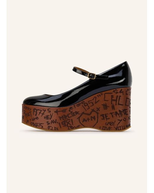 Chloé Brown Plateau-Wedges MAXIME