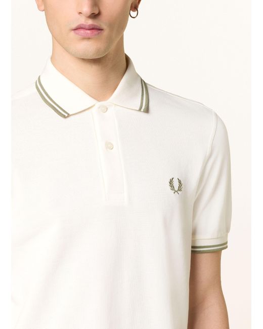 Fred Perry Piqué-Poloshirt in Natural für Herren