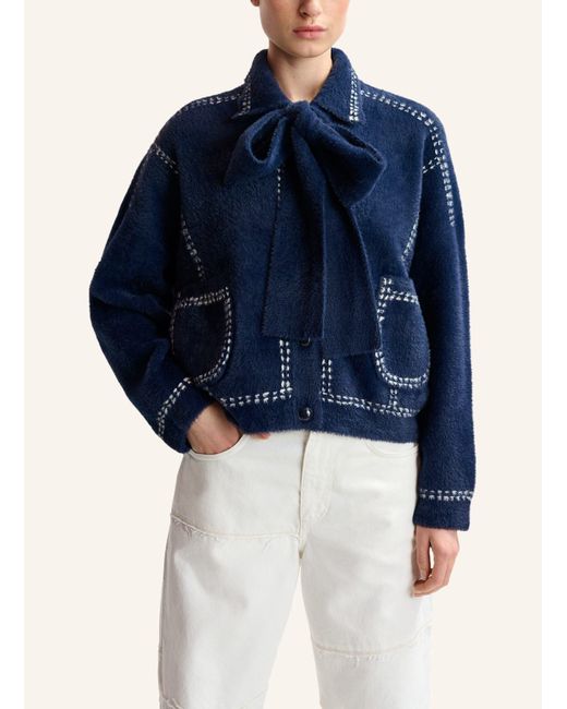 Essentiel Antwerp Blue Strickjacke HOOPS