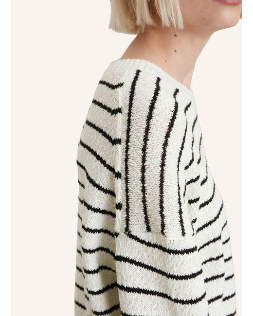 Marc O' Polo White Streifenpullover
