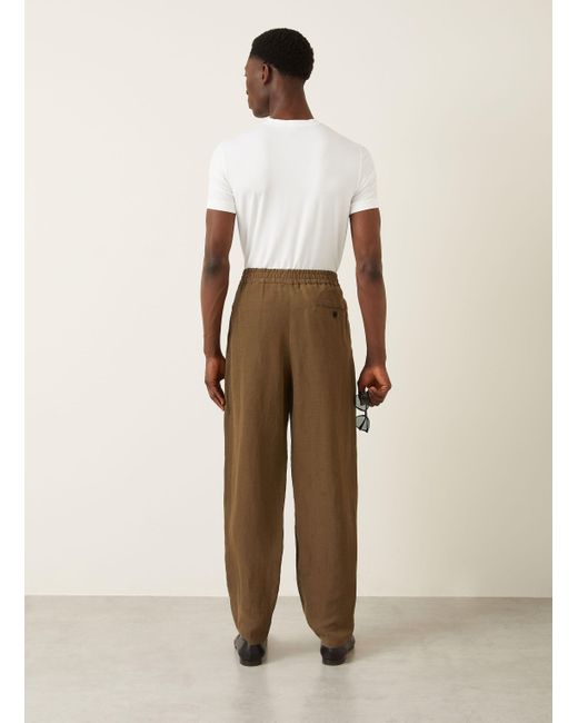 Giorgio Armani Hose Extra Slim Fit mit Leinen in Natural für Herren