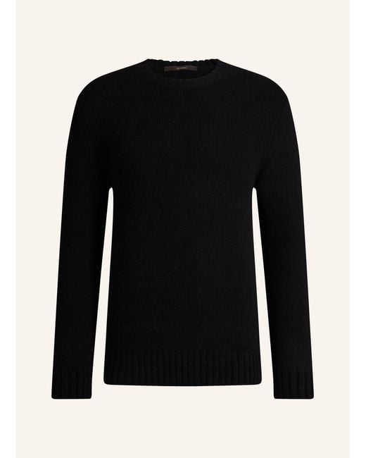 Windsor. Cashmere-Pullover in Black für Herren